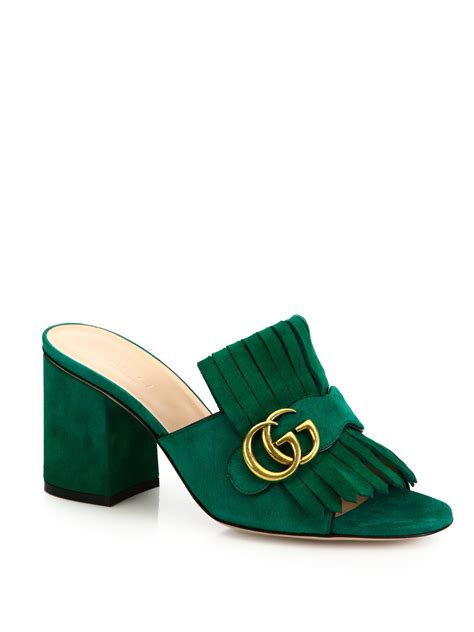 gucci kiltie suede heel|Gucci Heels for Women .